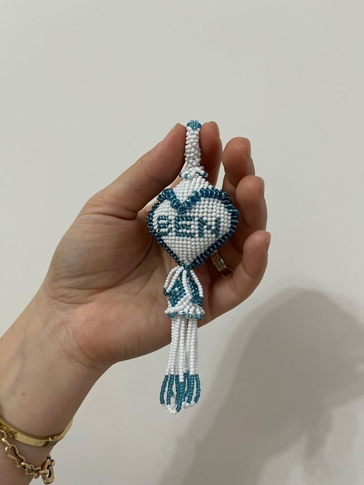 Mavi Boncuklu Bohem Anahtarlık - Görsel 2