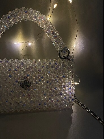 Beden beyaz Renk Crystal Bag No:1 White