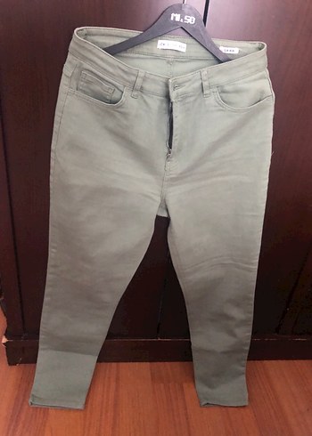 LC Waikiki Kadın Açık Yeşil Haki Slim Mom Kışlık Denim Pantolon