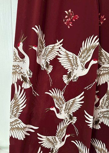 Bordo Salaş Kadın Pantolon - Görsel 2