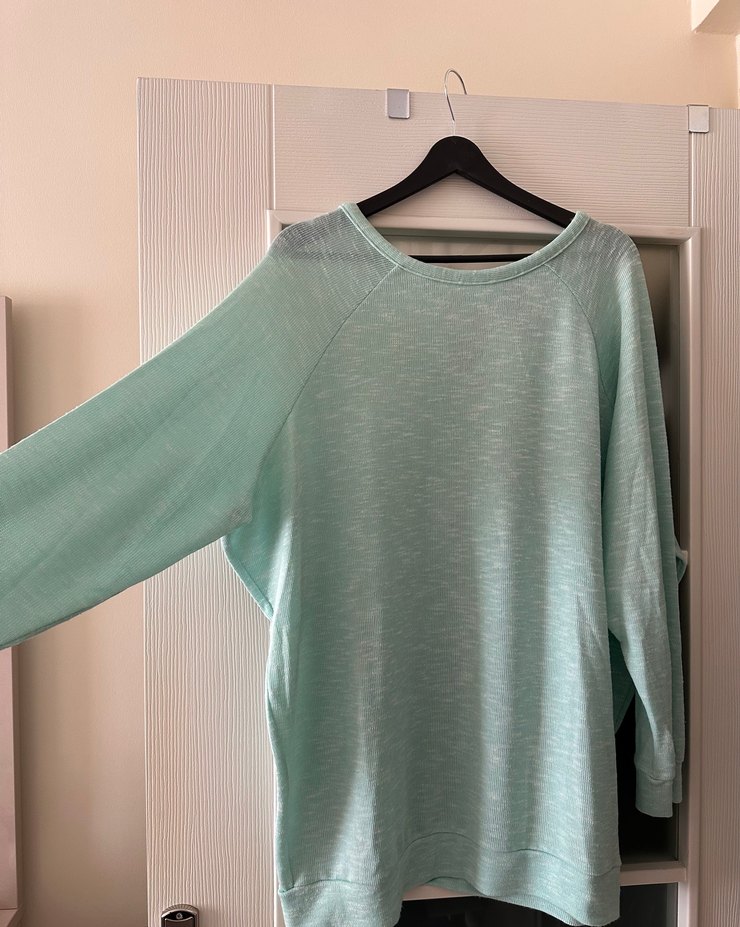 Yeşil kazak sırtı Fiyonklu - Görsel 2