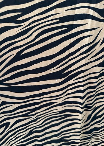 Kadın Kahverengi Zebra Desenli Uzun Elbise - Görsel 5