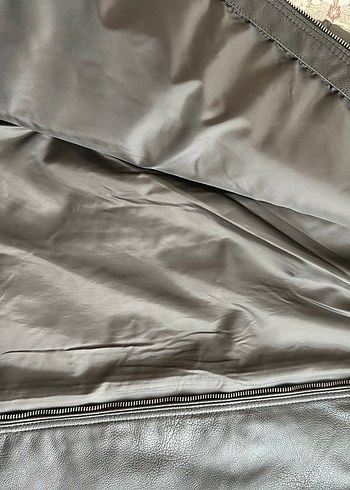 Siyah Suni Deri ceket jack&jones - Görsel 11