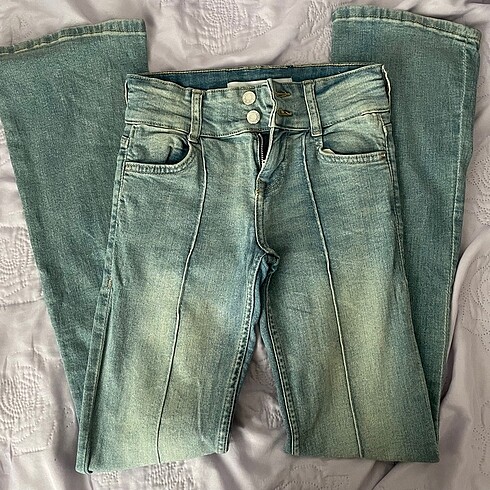low rise flare light jean