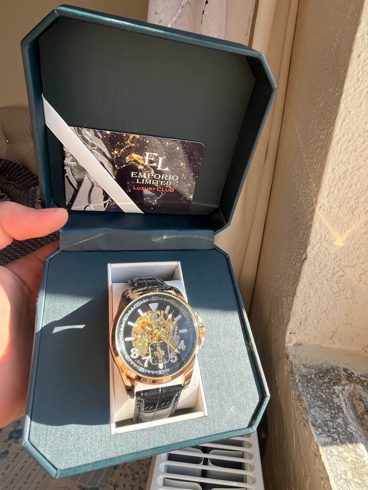 Altın Renk Modern Klasik Erkek Kol Saati - Görsel 2