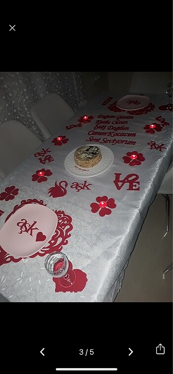 Diğer Sevgililer günü masa süsü