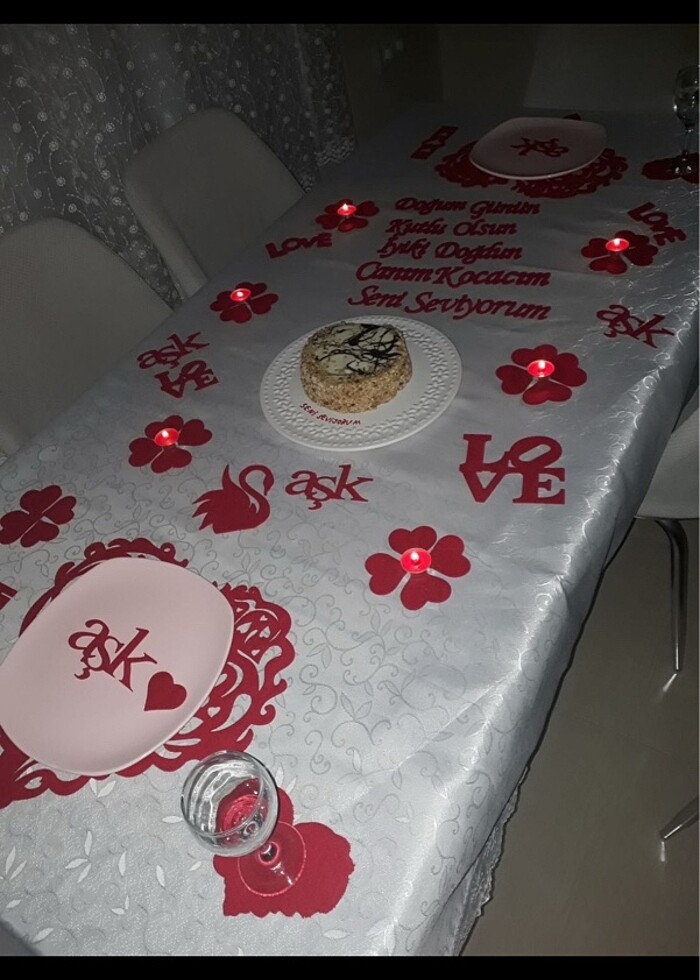 Sevgililer günü masa süsü - Görsel 2