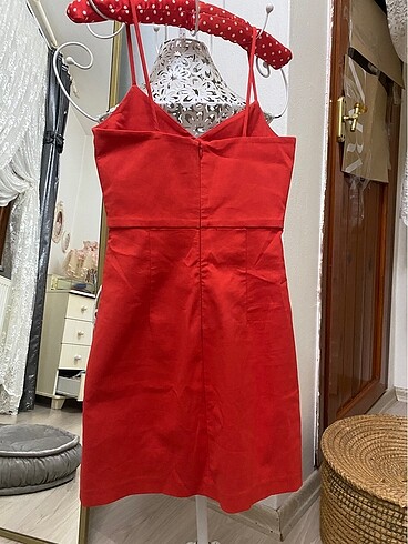 xs Beden kırmızı Renk Zara mini elbise