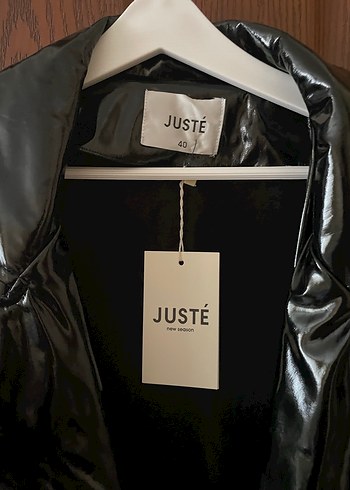 Kadın Parlak Siyah Uzun Deri Trençkot Ceket Juste - Görsel 3