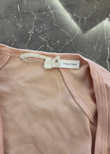 Düğmeli Pembe Bebek Kız Tulumu - Görsel 2