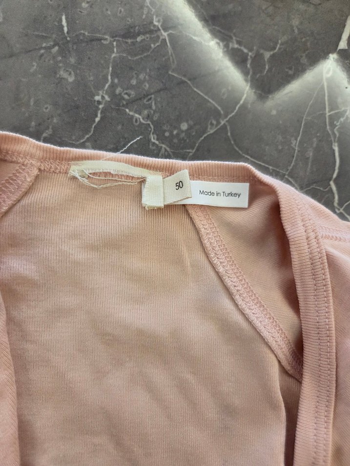 Düğmeli Pembe Bebek Kız Tulumu - Görsel 2