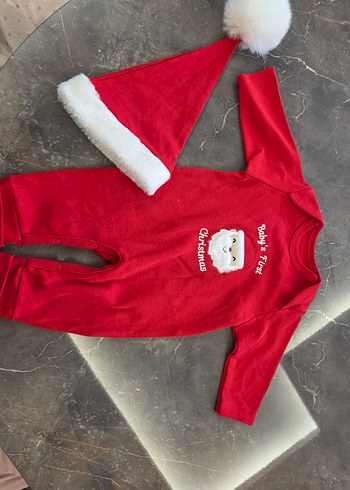 Kırmızı Bebek Noel Tulum ve Şapka - Görsel 2