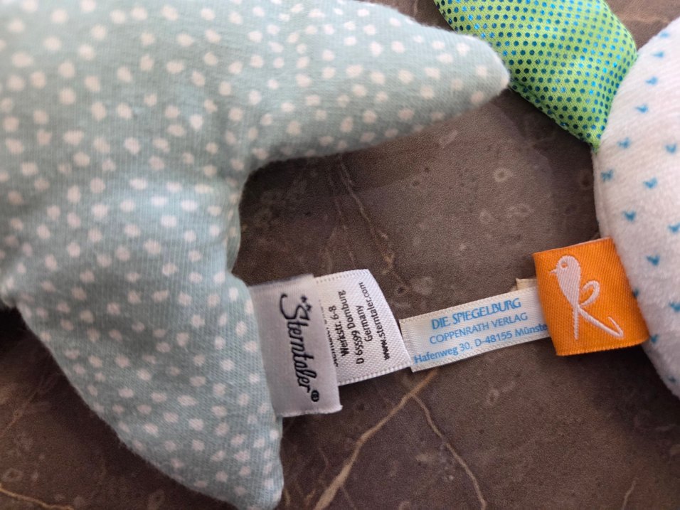 Turkuaz Pastel Bebek Diş Kaşıyıcı ve Çıngırak - Görsel 2