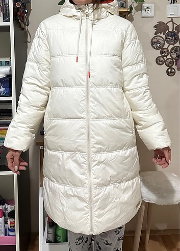s Beden stradivarius uzun çift tarafl şişme mont