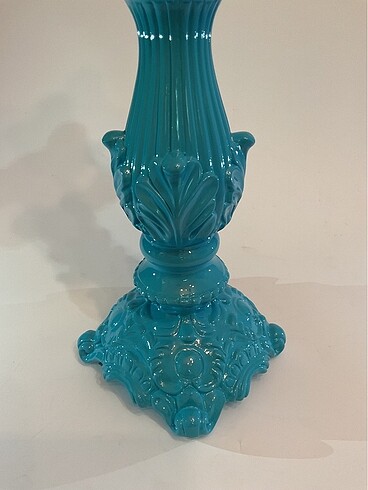 Seramik Şamdan Mumluk Turkuaz renk - Görsel 3