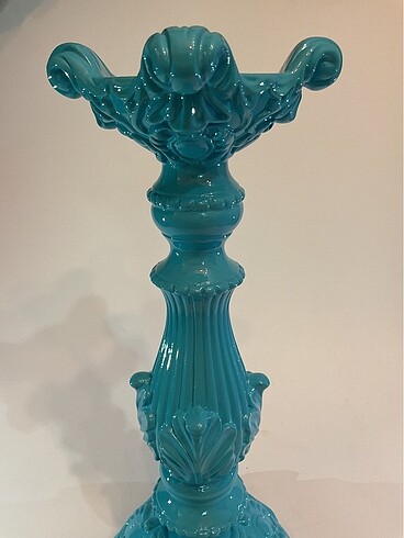 Seramik Şamdan Mumluk Turkuaz renk - Görsel 7