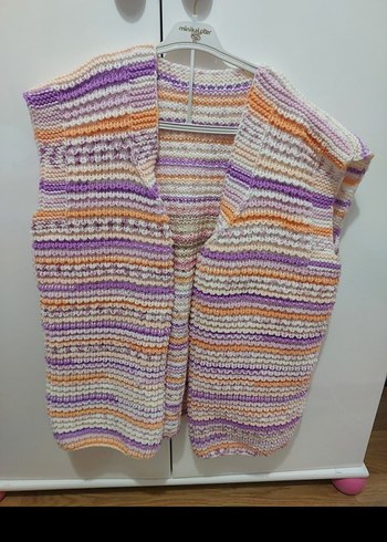  El Örgüsü AnneKız Yelek Takımı | Renkli & Uyumlu - Görsel 3