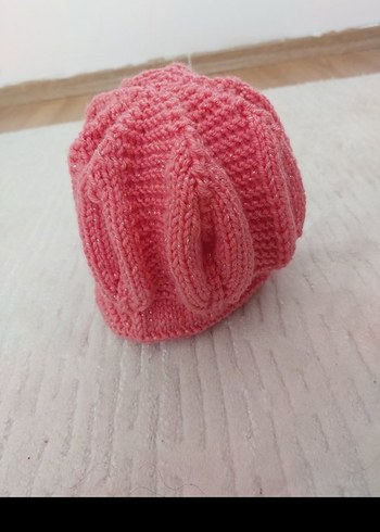  El Örgüsü Panço & Bere Takımı | Pembe Simli | Şık & Sıcacık - Görsel 2