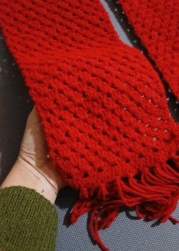 miu miu El Örgüsü Atkı | Hediyelik | Püsküllü Kışlık Atkı - Görsel 2