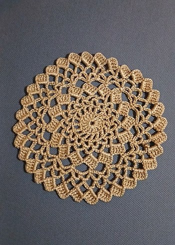 Altın Rengi El Örgüsü Runner&Supla Seti - Görsel 4