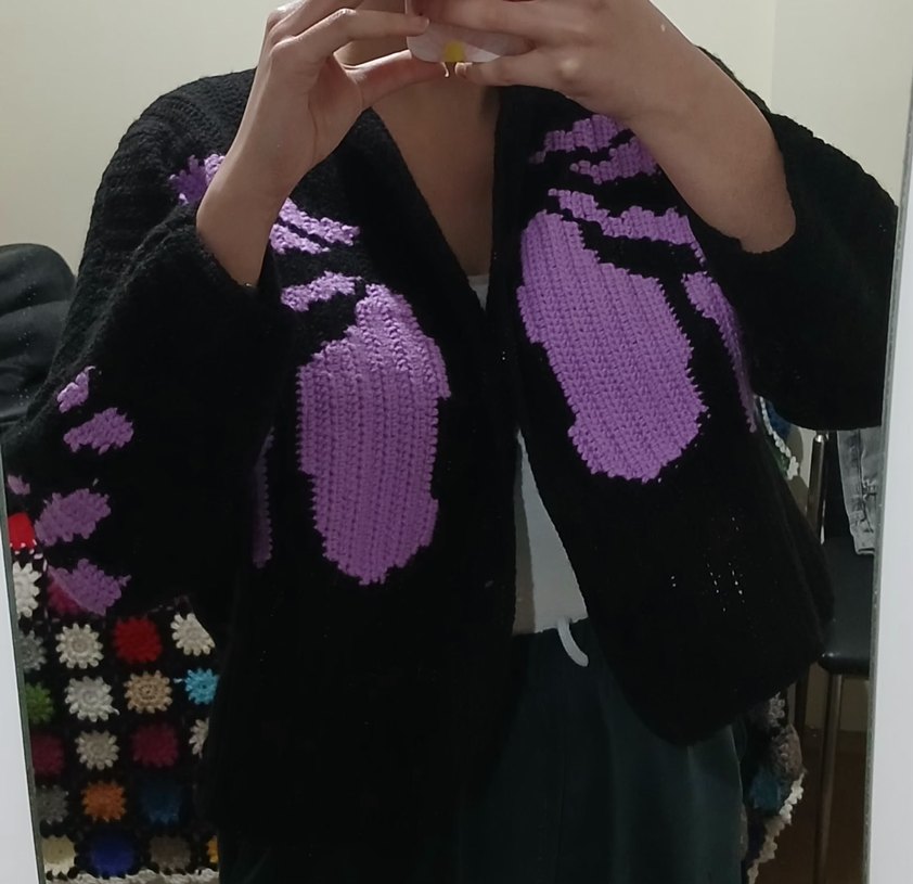 El Örgüsü Kelebek Desenli Hırka | Pinterest & Vintage Stil - Görsel 2