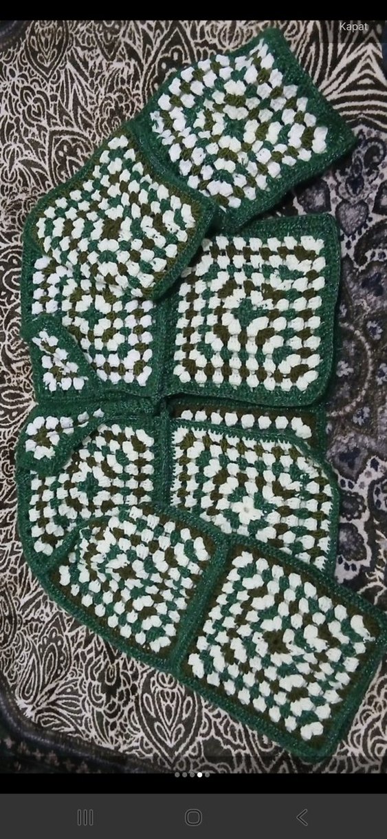 Vintage El Örgüsü Yeşil Hırka | Pinterest Model| Boho Stil - Görsel 5