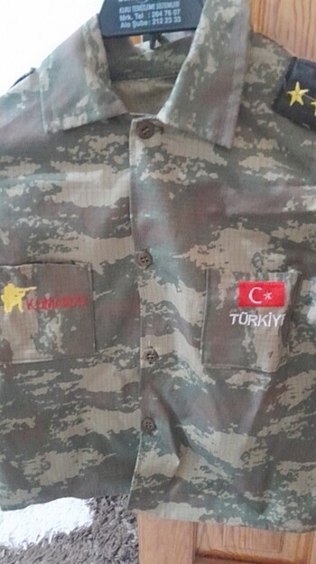 6 Yaş Beden haki Renk Asker takım