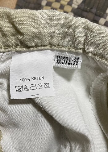 Yazlık French Connection %100 Keten Pantolon W33 L36 - Görsel 7