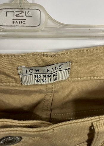 LCW Jeans 750 Slim Fit Haki Kot Pantolon - W34 L31 - Görsel 4