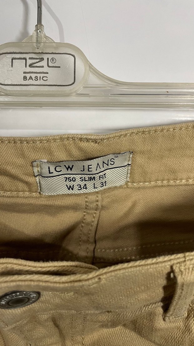 LCW Jeans 750 Slim Fit Haki Kot Pantolon - W34 L31 - Görsel 4