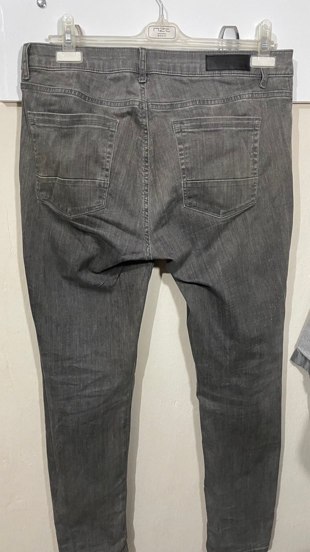 Koton Jeans Michael Skinny Fit Gri Kot Pantolon W34 L32 - Görsel 4