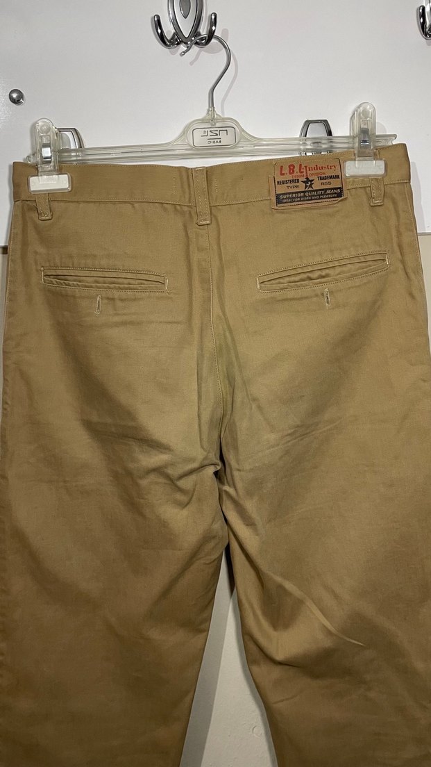 L.B.L. Düz Kesim Camel Chino Pantolon 30-32 - Görsel 5