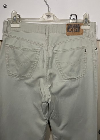 Mavi Düz Kesim Bej Rengi Klasik Pantolon 33-30 - Görsel 6