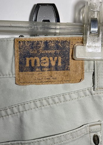 Mavi Düz Kesim Bej Rengi Klasik Pantolon 33-30 - Görsel 7