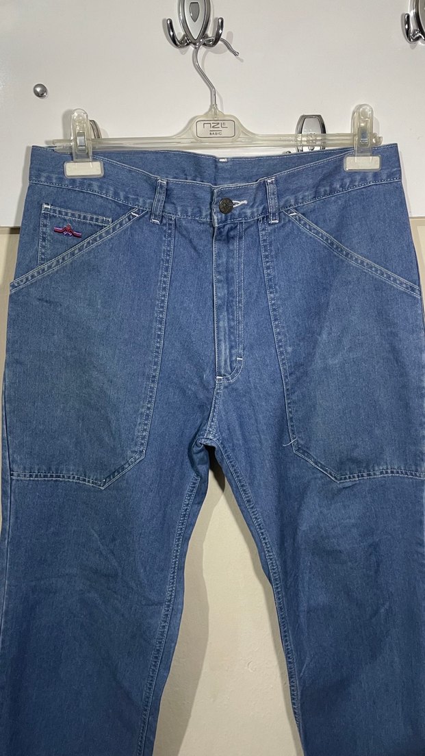 Vintage Stil Unisex Özel Tasarım Kot Pantolon Beden 52 - Görsel 2