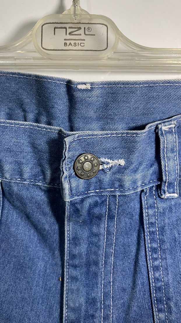 Vintage Stil Unisex Özel Tasarım Kot Pantolon Beden 52 - Görsel 3