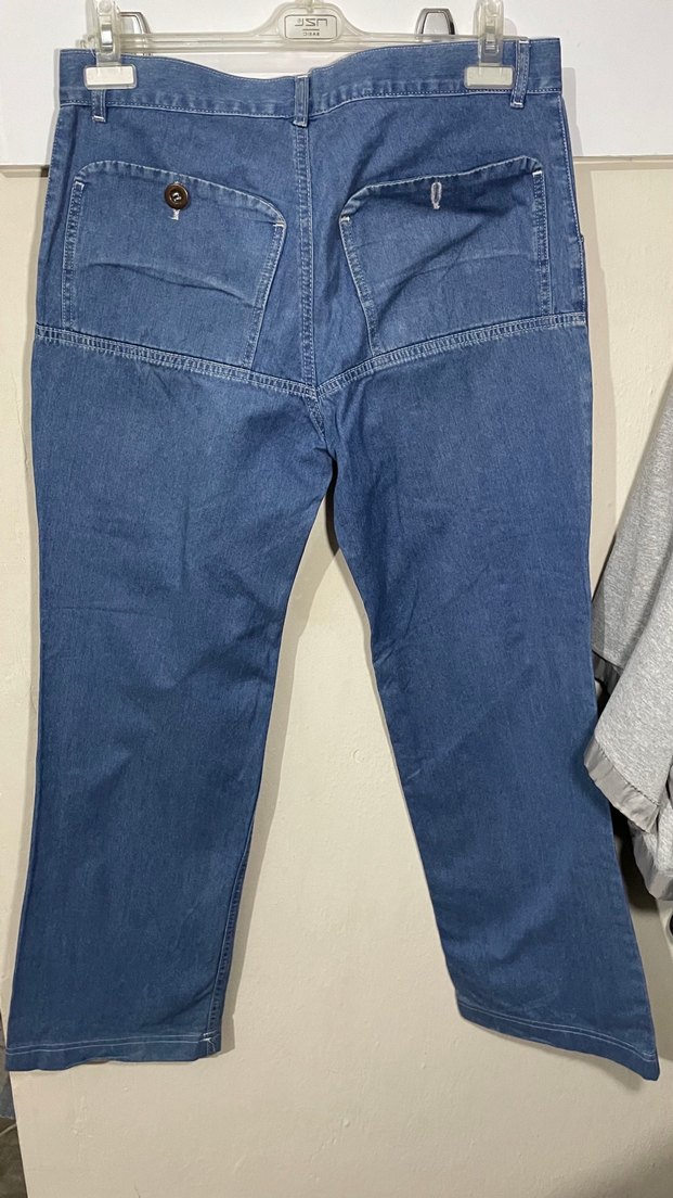 Vintage Stil Unisex Özel Tasarım Kot Pantolon Beden 52 - Görsel 5
