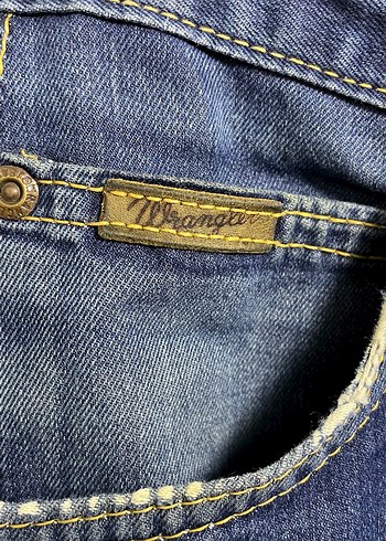 Orijinal Wrangler Texas Model Mavi Kot Pantolon W34 L34 - Görsel 5