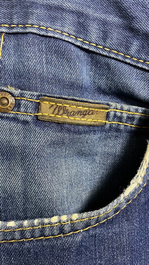 Orijinal Wrangler Texas Model Mavi Kot Pantolon W34 L34 - Görsel 5