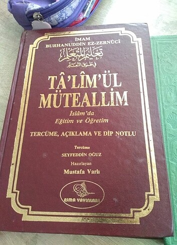  Beden İki kitap Talimul muteAllim ve siracul muttekin kitapları 