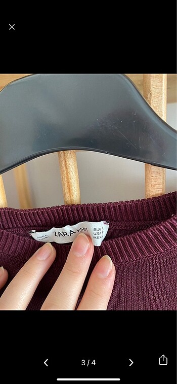 s Beden Zara yanları neon yeşil şeritli triko