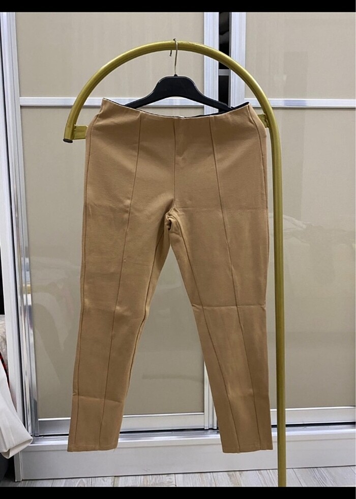 Zara camel tayt pantolon - Görsel 2