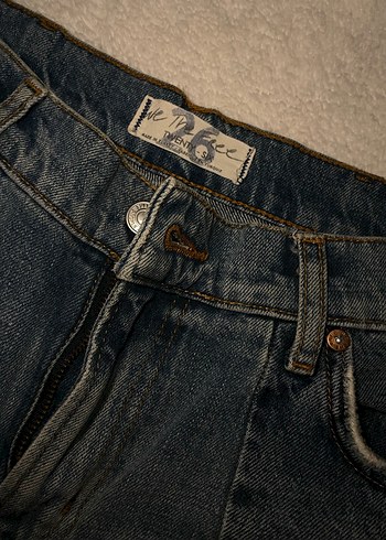 Yamalı yırtmaçlı vintage jean - Görsel 7