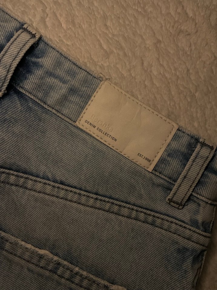 Mavi Bol Kesim Kadın Denim Pantolon - Görsel 3