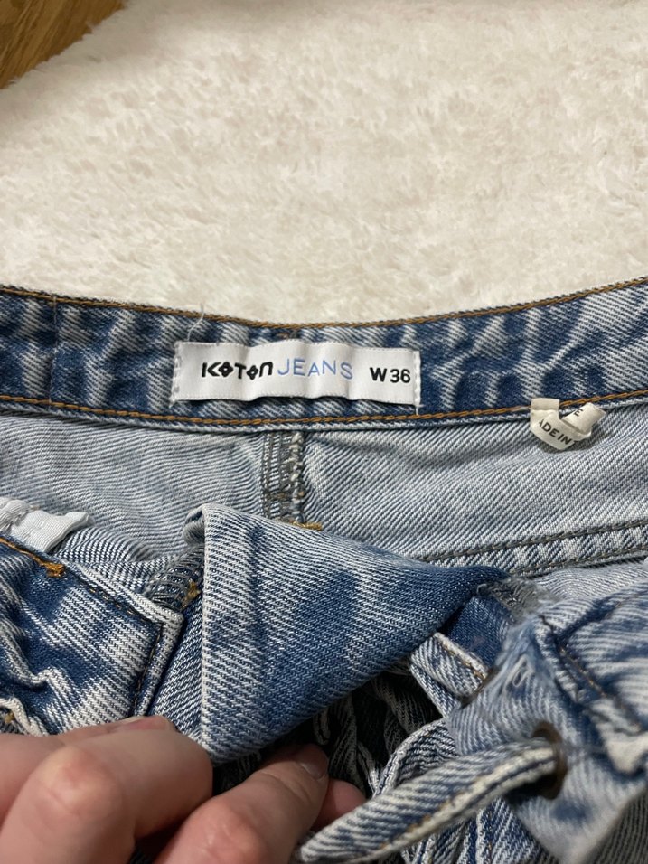 Gri Kadın Kot Şort - Görsel 3