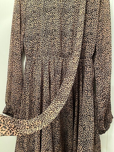 Leopar Desenli Elbise