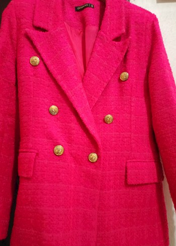 Diğer Düğmeli Pembe Kadın Blazer Ceket