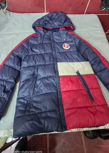 Kırmızı Lacivert Erkek Çocuk Mont - Görsel 3