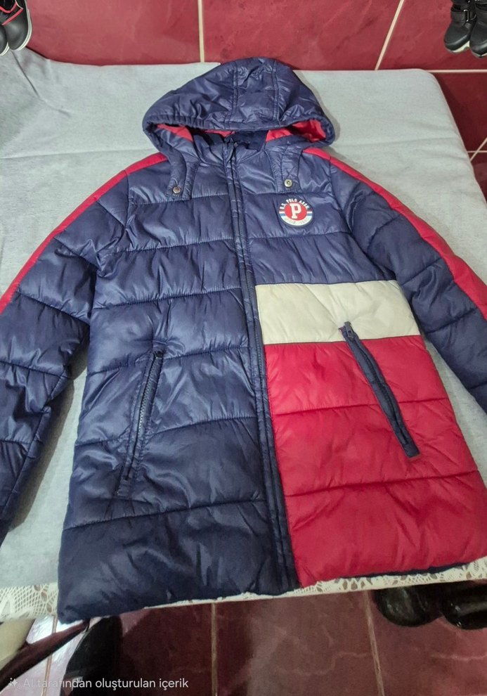 Kırmızı Lacivert Erkek Çocuk Mont - Görsel 3