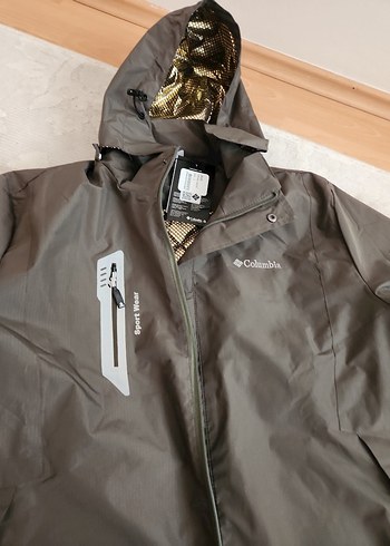 Columbia Kapüşonlu haki Erkek mont L ithal Barkodunu okutun - Görsel 4